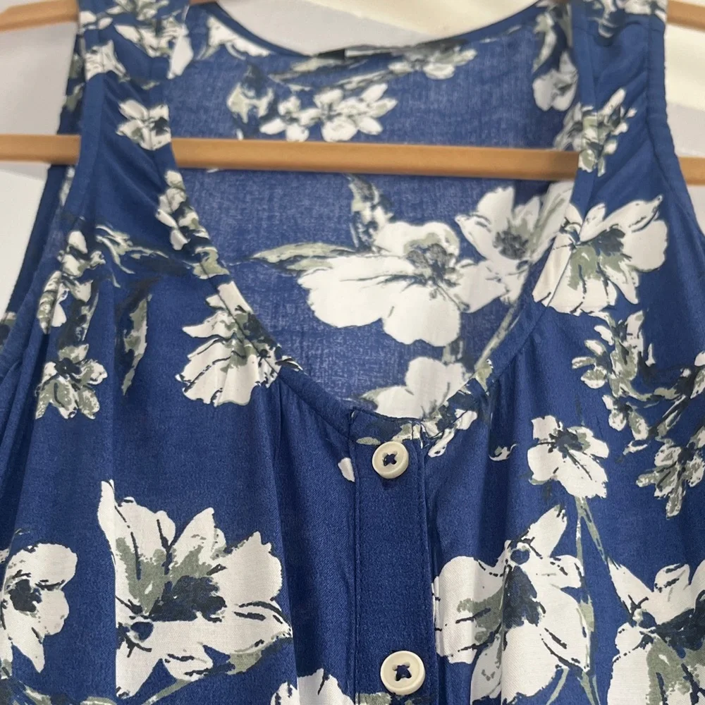 Lucky Brand Floral Blue Maxi Dress - Picture 4 of 8